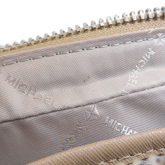 MICHAEL KORS Shoulder Bag PVC beige logo Women Used Authentic