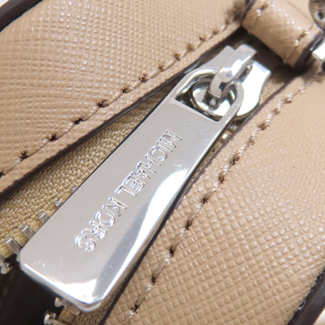 MICHAEL KORS Shoulder Bag PVC beige logo Women Used Authentic