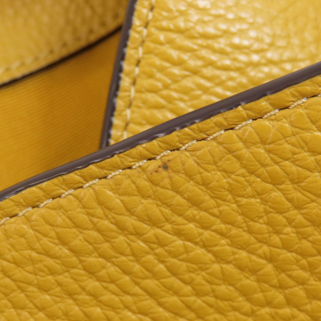 COACH Tote Bag F28997 leather yellow logo Women Used Authentic