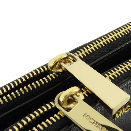 MICHAEL KORS Shoulder Bag leather black Long shoulder Women Used Authentic