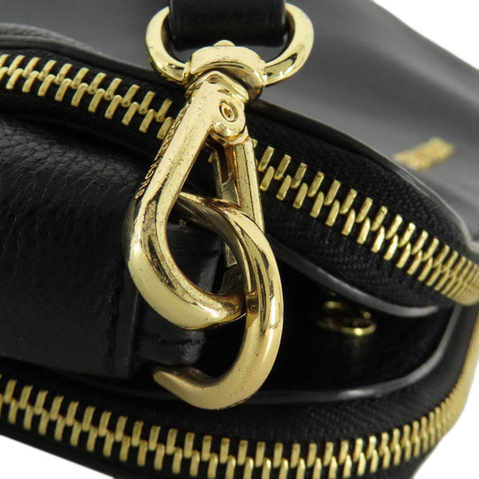 MICHAEL KORS Shoulder Bag leather black Long shoulder Women Used Authentic