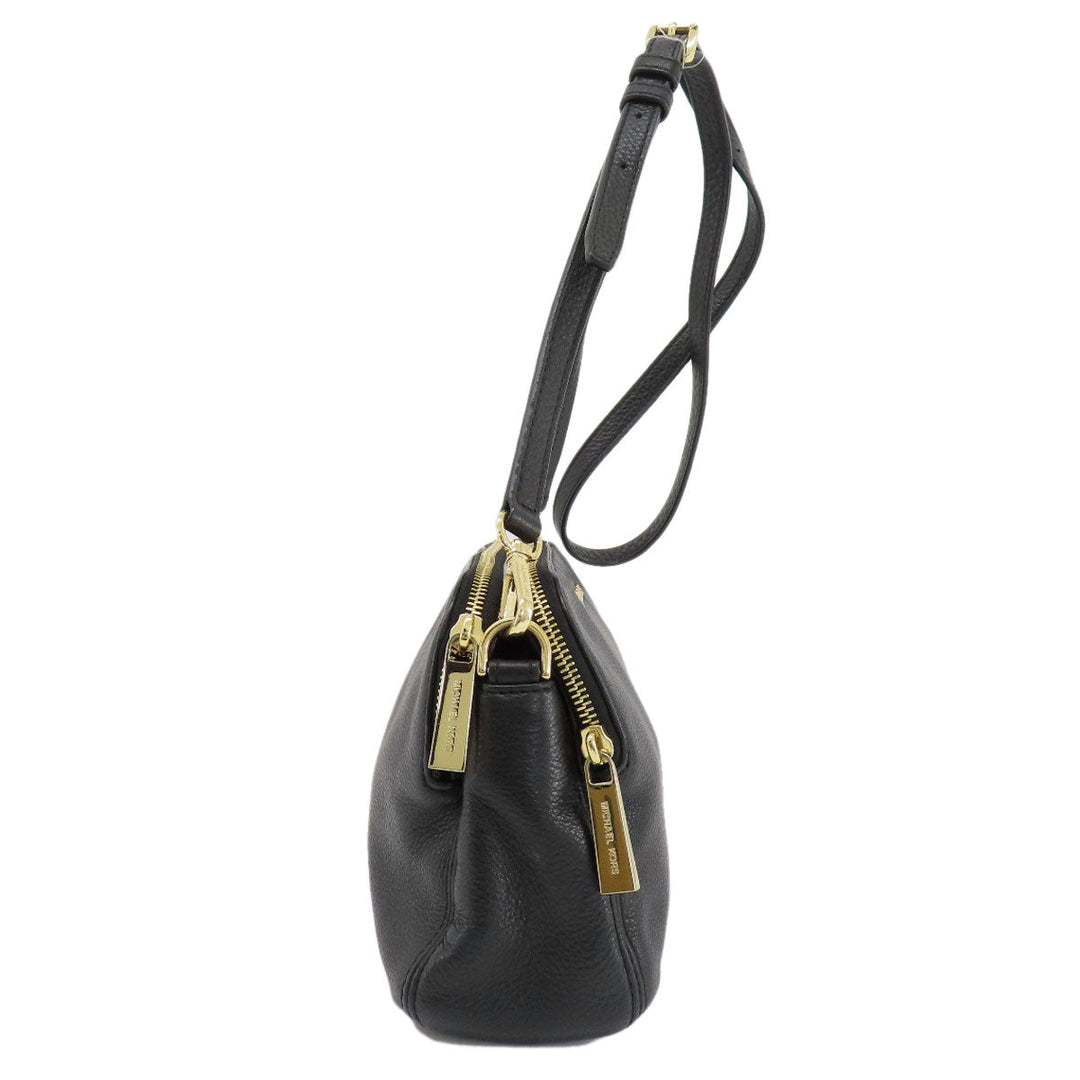 MICHAEL KORS Shoulder Bag leather black Long shoulder Women Used Authentic