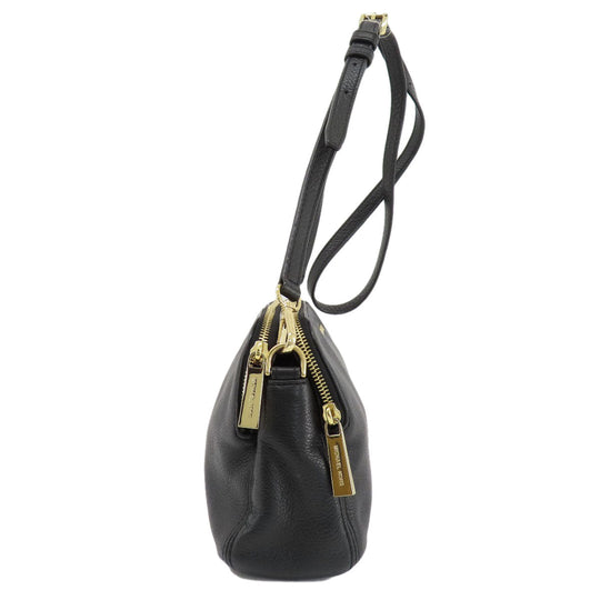 MICHAEL KORS Shoulder Bag leather black Long shoulder Women Used Authentic