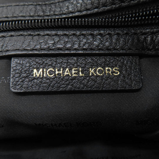 MICHAEL KORS Shoulder Bag leather black Long shoulder Women Used Authentic