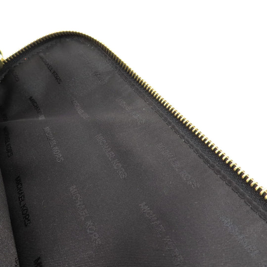 MICHAEL KORS Shoulder Bag leather black Long shoulder Women Used Authentic