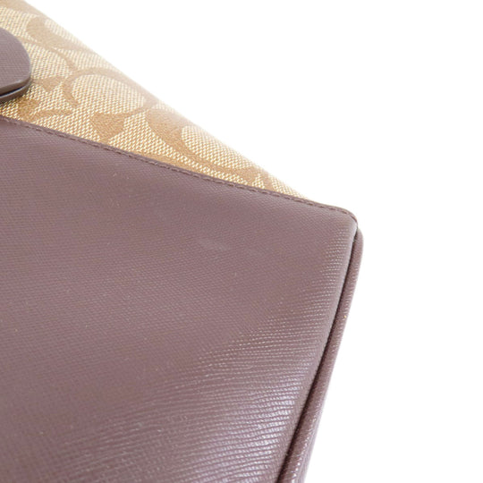 COACH Tote Bag F30301 PVC Brown Signature