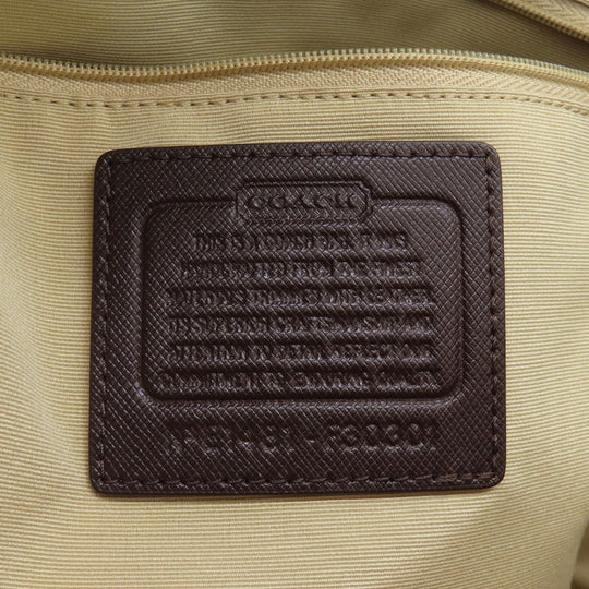 COACH Tote Bag F30301 PVC Brown Signature