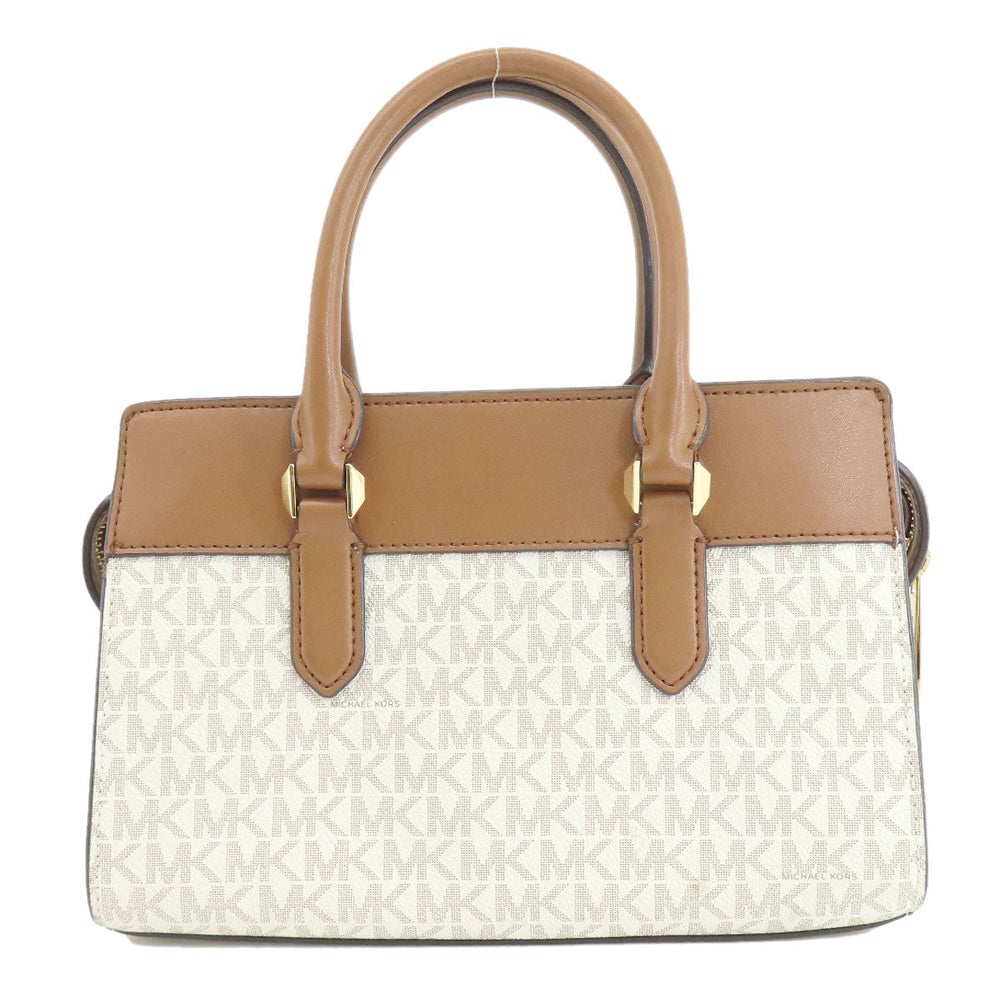 MICHAEL KORS Handbag PVC white MK Signature 2WAY