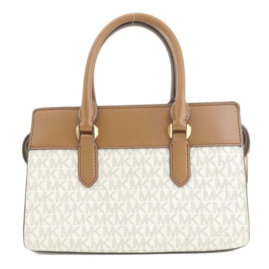 MICHAEL KORS Handbag PVC white MK Signature 2WAY