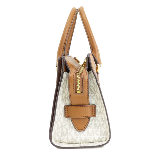 MICHAEL KORS Handbag PVC white MK Signature 2WAY