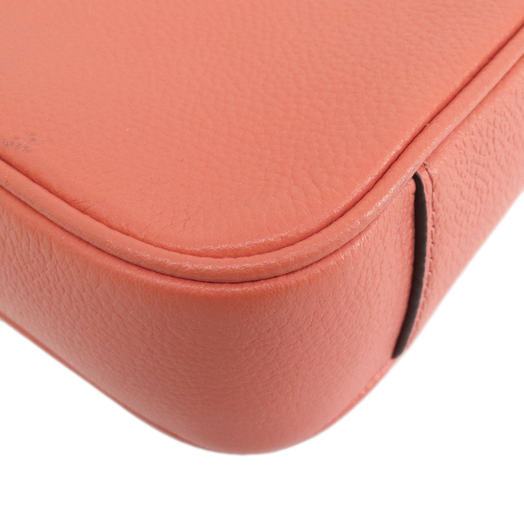 MICHAEL KORS Shoulder Bag leather pink logo Women Used Authentic