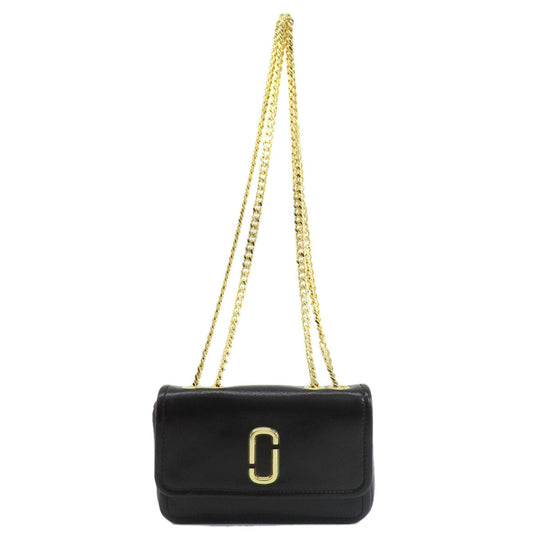 MARC JACOBS Shoulder Bag leather black Double J