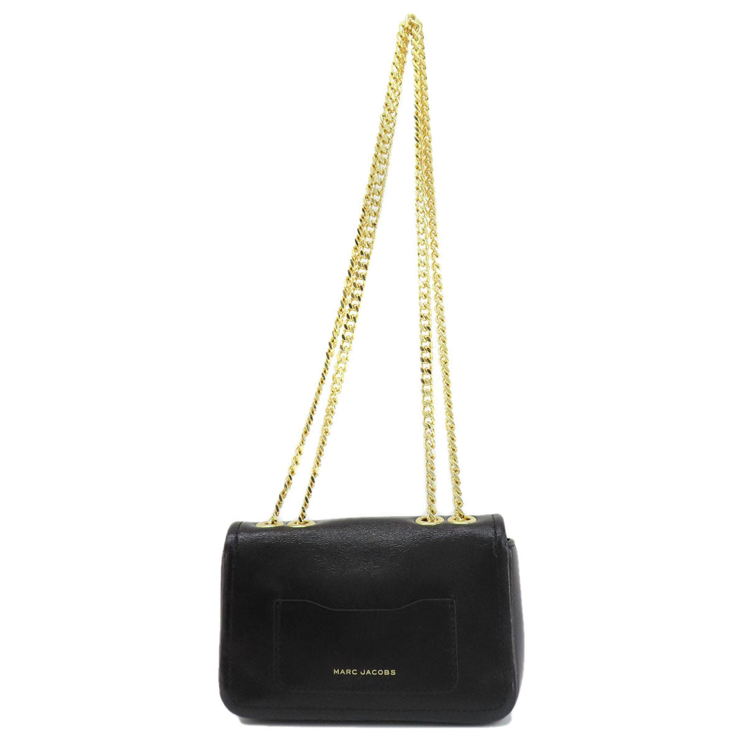 MARC JACOBS Shoulder Bag leather black Double J