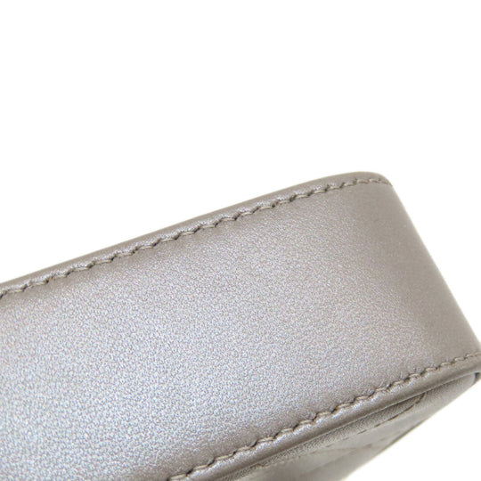 CHANEL Shoulder Bag Calfskin Brown Matelasse SilverMetal