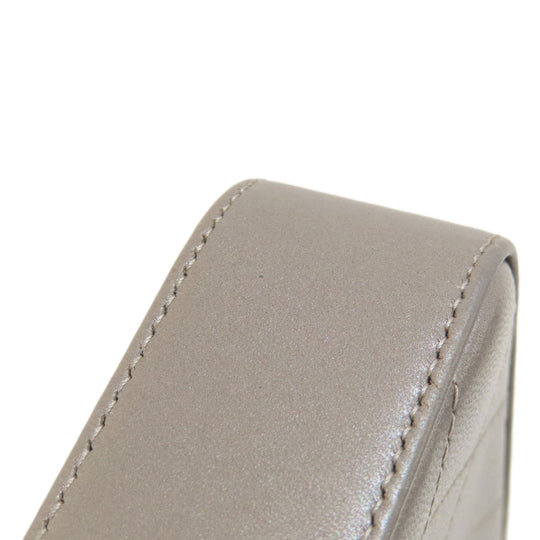 CHANEL Shoulder Bag Calfskin Brown Matelasse SilverMetal