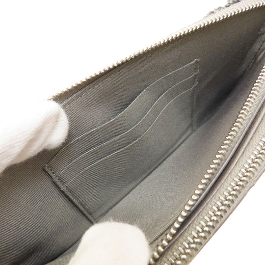 CHANEL Shoulder Bag Calfskin Brown Matelasse SilverMetal