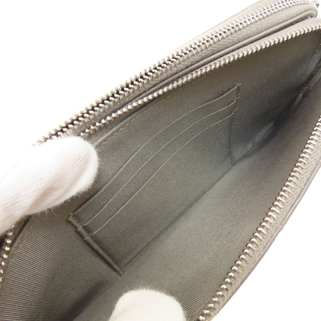 CHANEL Shoulder Bag Calfskin Brown Matelasse SilverMetal