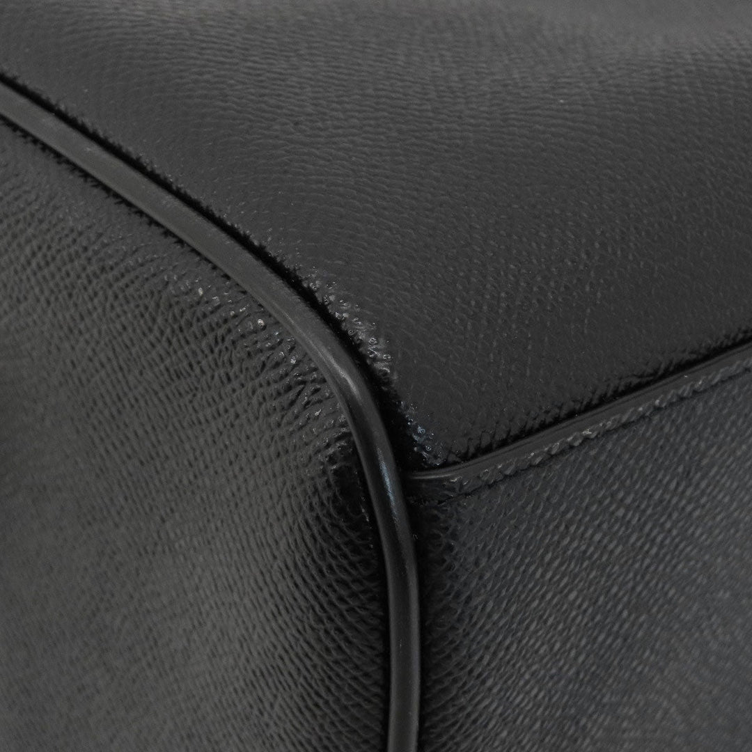 COACH Handbag F32202 leather black 2WAY Women Used Authentic