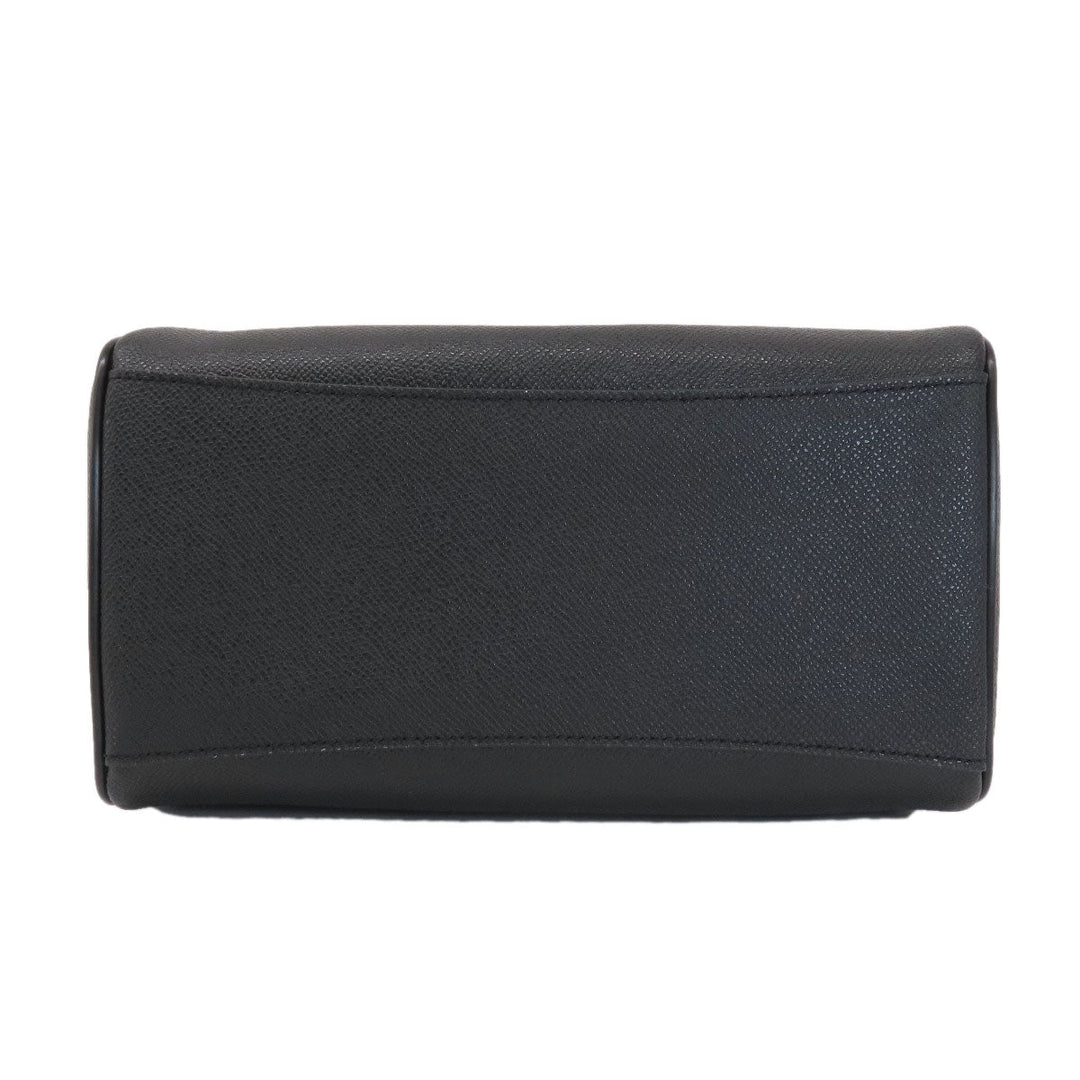 COACH Handbag F32202 leather black 2WAY Women Used Authentic