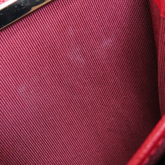 BURBERRY Bifold Wallet PVC Red logo Women Used Authentic