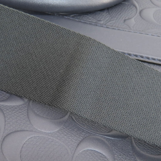 COACH Business bag leather Navy Signature 2WAY Women Used Authentic