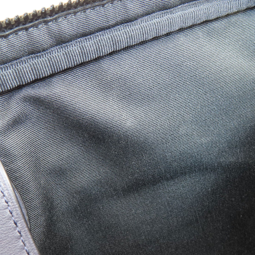 COACH Business bag leather Navy Signature 2WAY Women Used Authentic