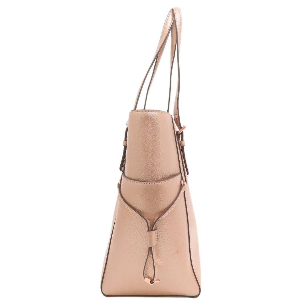 MICHAEL KORS Tote Bag PVC gold Voyager Women Used Authentic