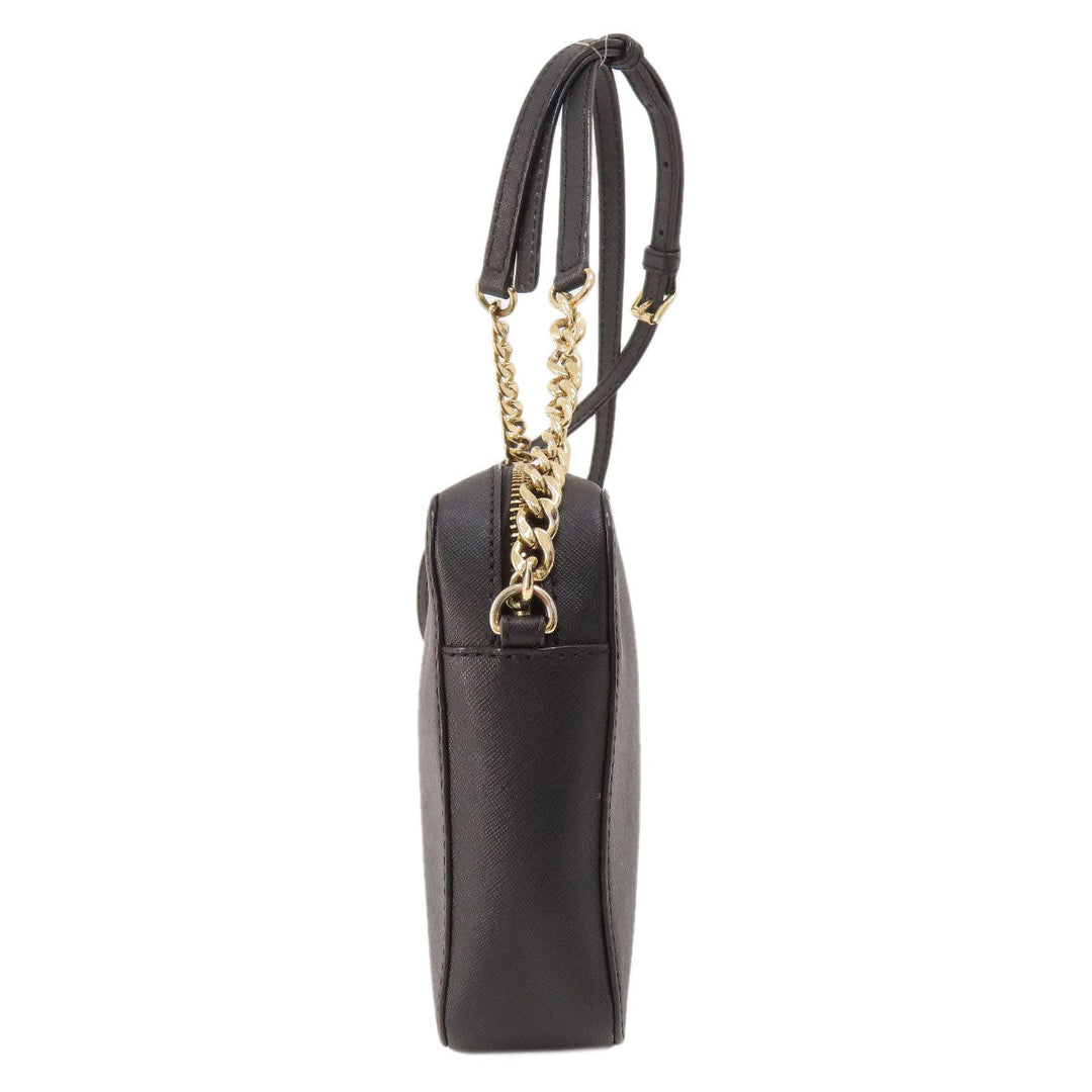 MICHAEL KORS Shoulder Bag PVC black logo Women Used Authentic