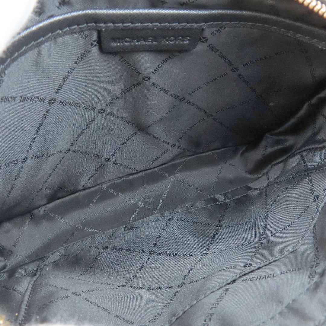 MICHAEL KORS Shoulder Bag PVC black logo Women Used Authentic