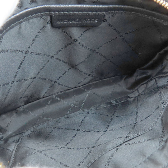 MICHAEL KORS Shoulder Bag PVC black logo Women Used Authentic