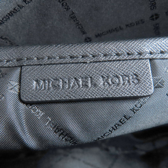 MICHAEL KORS Shoulder Bag PVC black logo Women Used Authentic