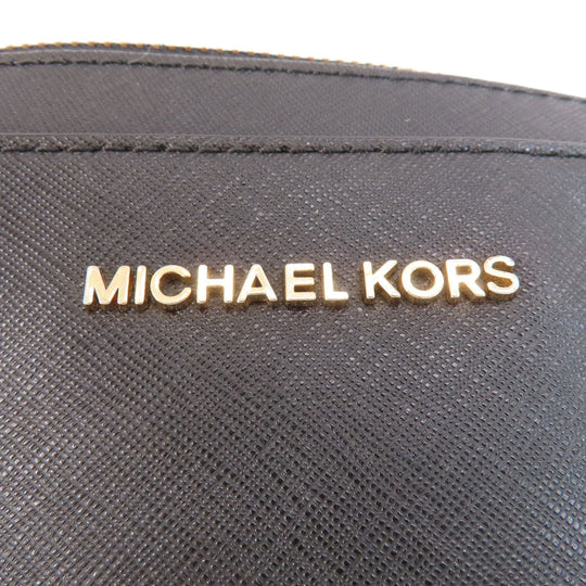 MICHAEL KORS Shoulder Bag PVC black logo Women Used Authentic