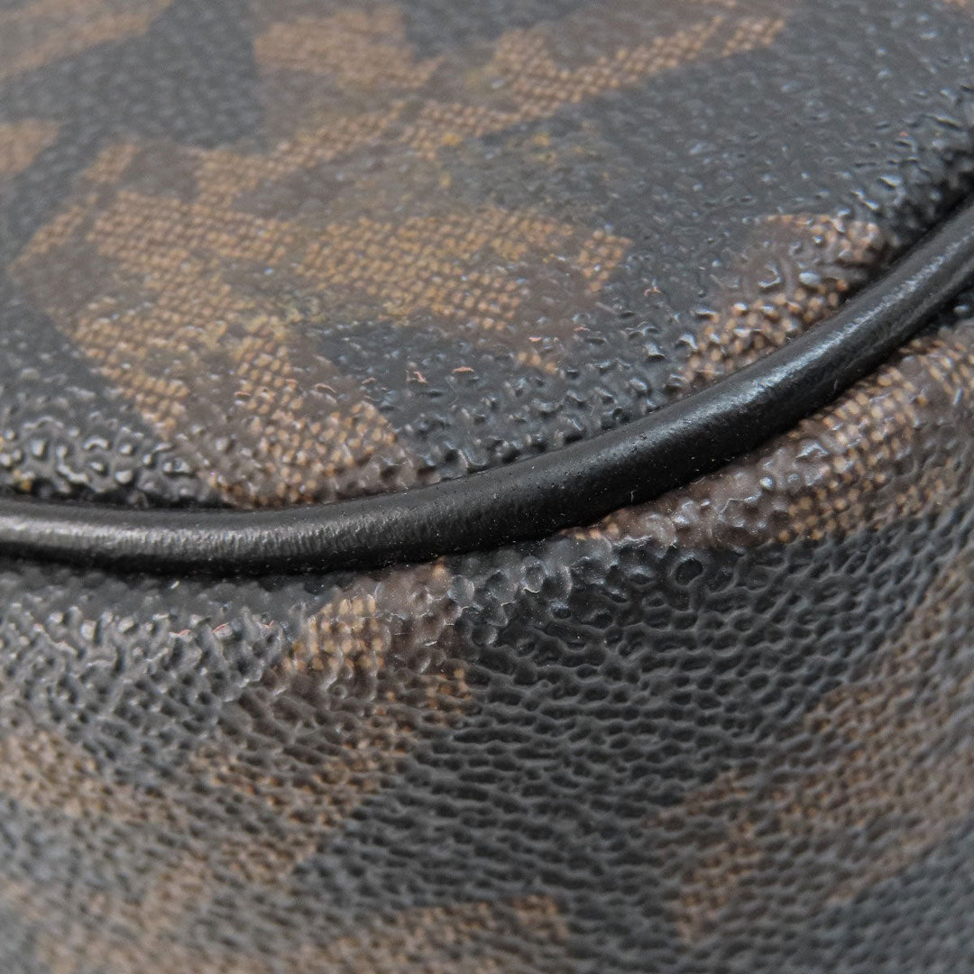 MICHAEL KORS Shoulder Bag Leather, Coated Canvas black MK signature Women Used Authentic
