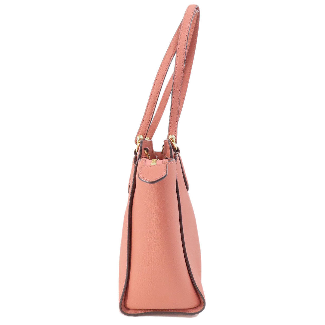 MICHAEL KORS Tote Bag PVC pink logoMetal 2WAY Women Used Authentic