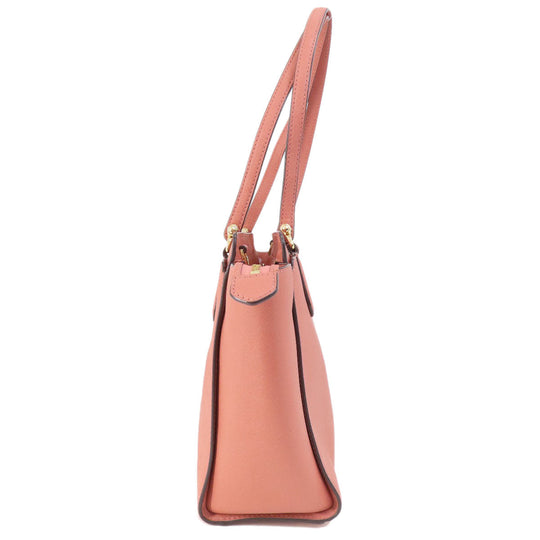 MICHAEL KORS Tote Bag PVC pink logoMetal 2WAY Women Used Authentic