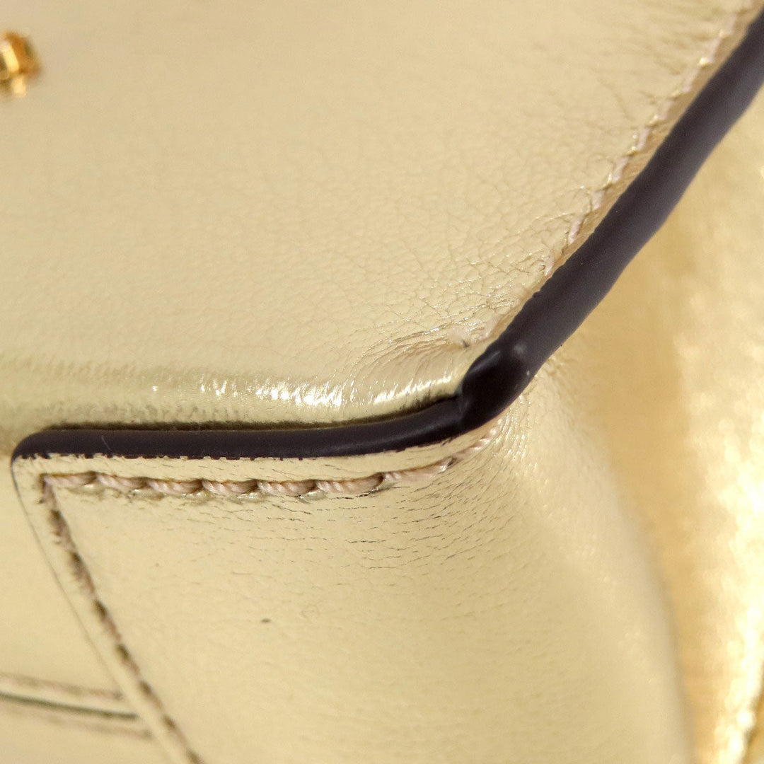 MICHAEL KORS Handbag PVC gold logo 2WAY Women Used Authentic