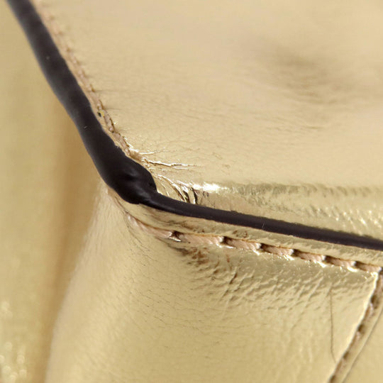 MICHAEL KORS Handbag PVC gold logo 2WAY Women Used Authentic