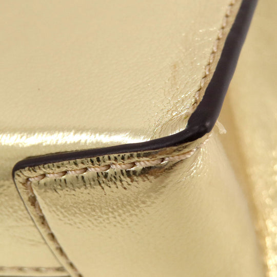 MICHAEL KORS Handbag PVC gold logo 2WAY Women Used Authentic