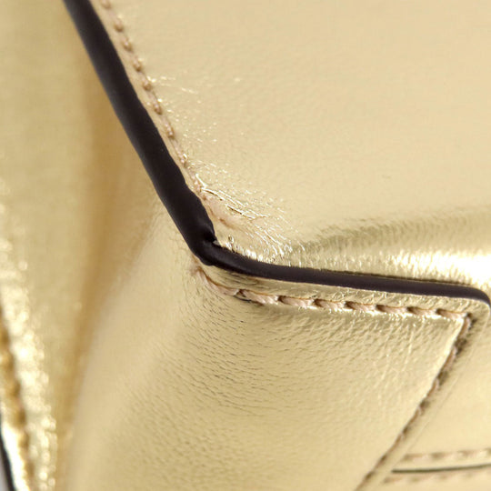MICHAEL KORS Handbag PVC gold logo 2WAY Women Used Authentic
