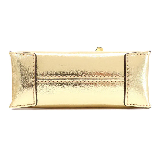 MICHAEL KORS Handbag PVC gold logo 2WAY Women Used Authentic