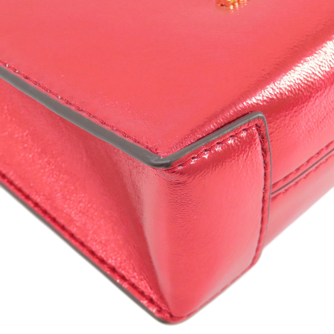MICHAEL KORS Handbag PVC Red logo 2WAY Women Used Authentic
