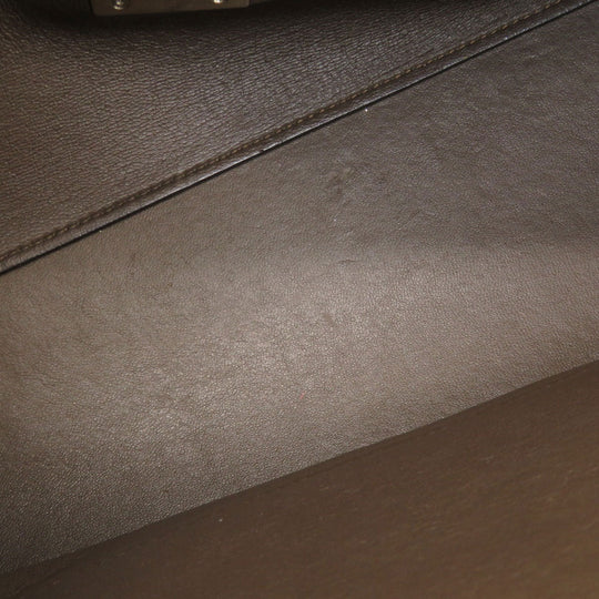 CELINE Tote Bag leather Brown Trapeze 2WAY Women Used Authentic