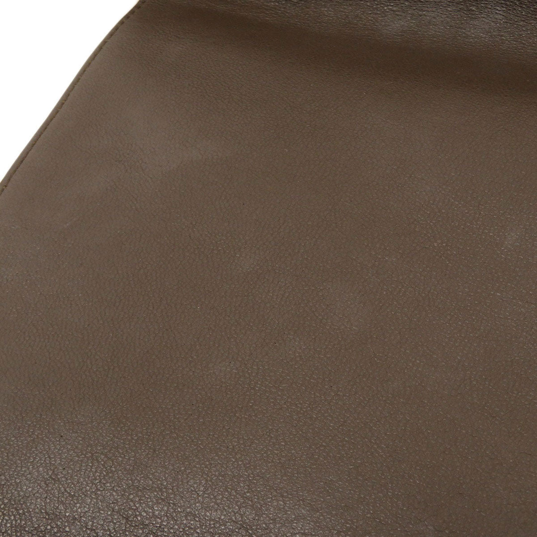 CELINE Tote Bag leather Brown Trapeze 2WAY Women Used Authentic