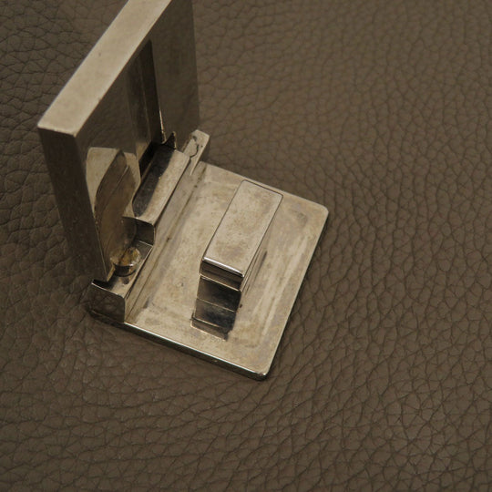 CELINE Tote Bag leather Brown Trapeze 2WAY Women Used Authentic