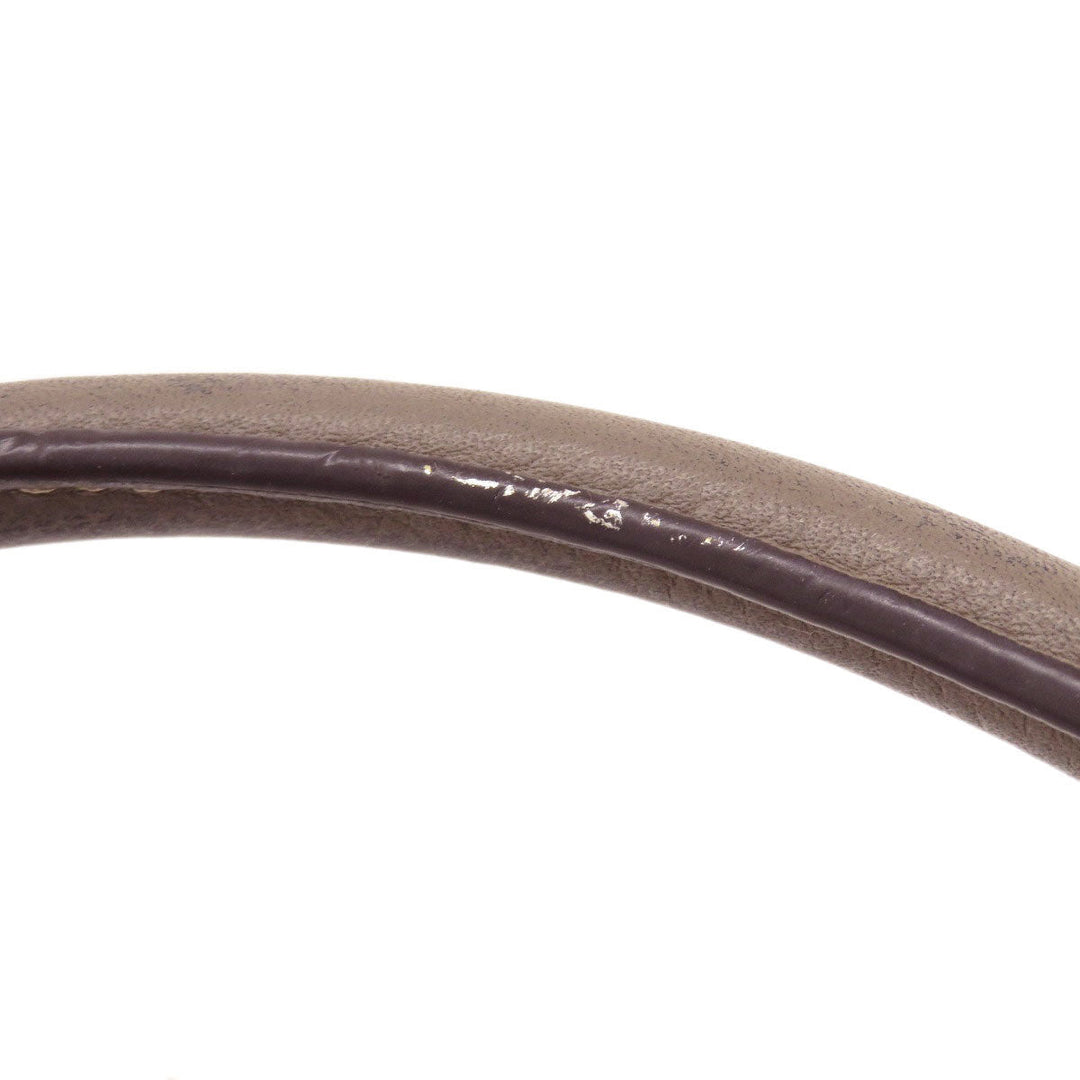 CELINE Tote Bag leather Brown Trapeze 2WAY Women Used Authentic