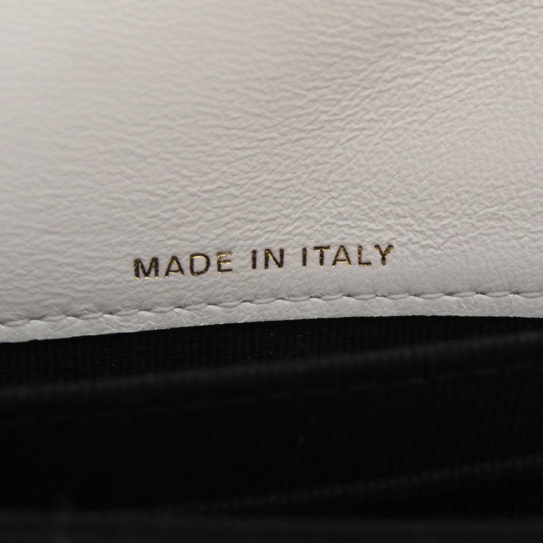 CHANEL Shoulder Bag lambskin white Chain Wallet COCO Mark Matelasse