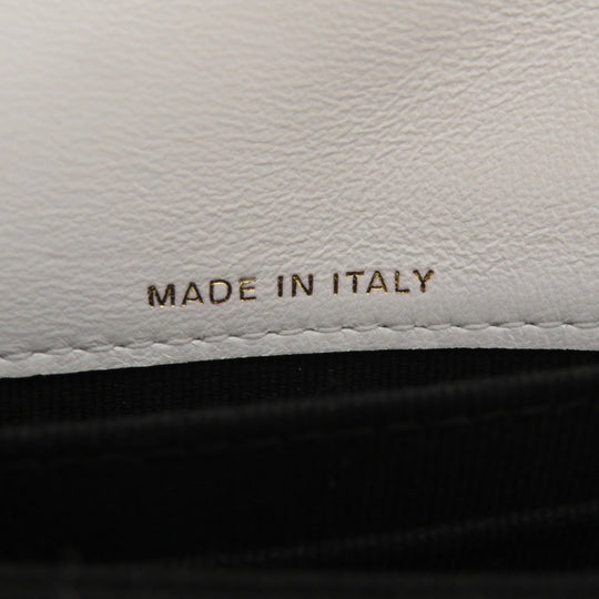 CHANEL Shoulder Bag lambskin white Chain Wallet COCO Mark Matelasse