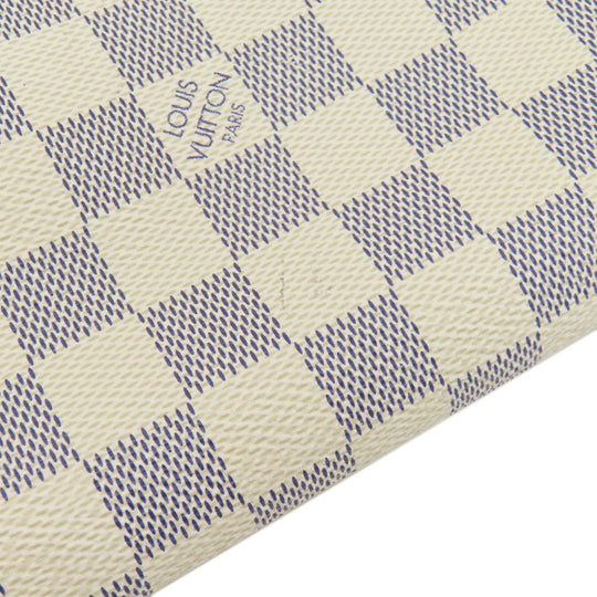 LOUIS VUITTON Tote Bag N51207 Damier canvas white Hamstead PM Damier Azur Women Used Authentic