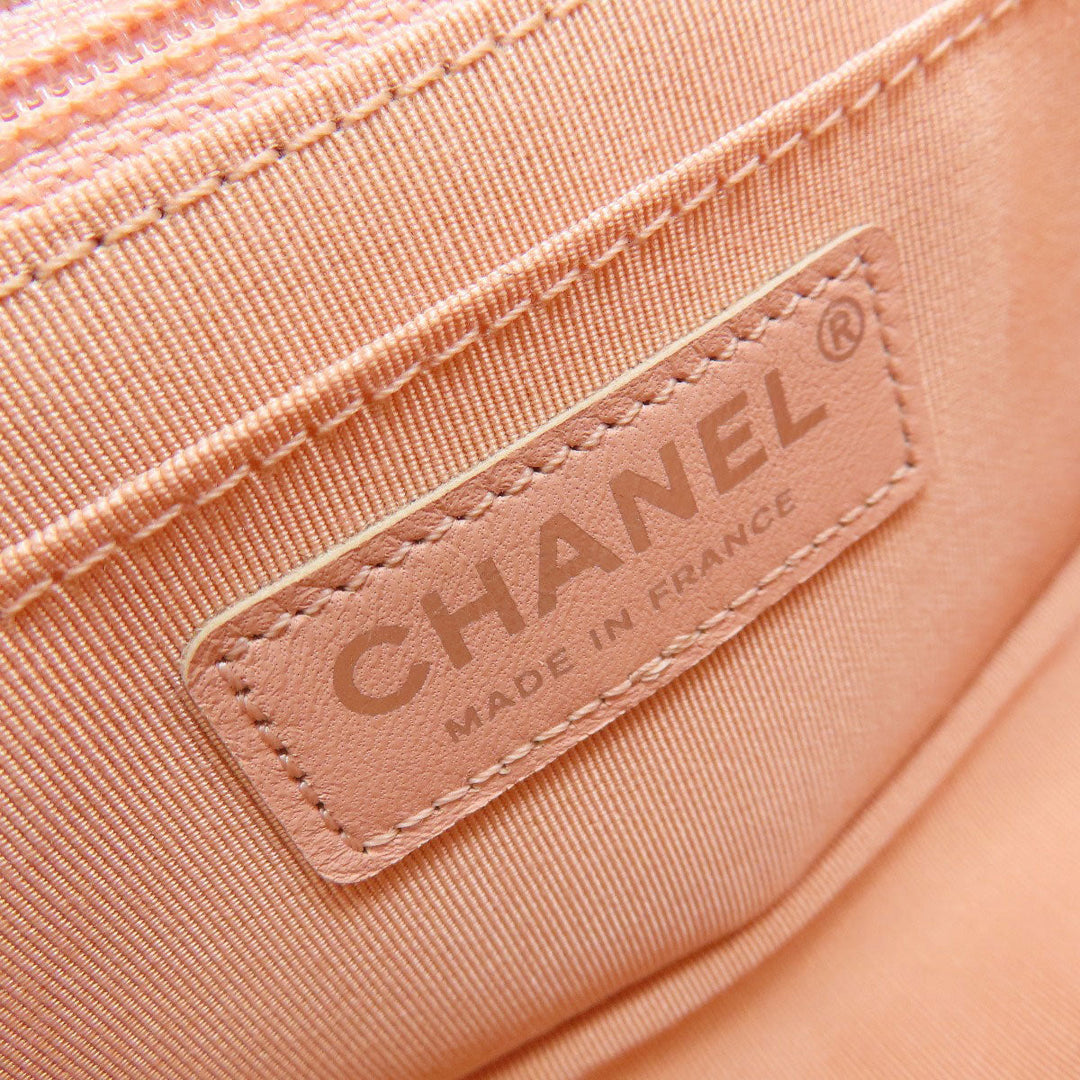 CHANEL Shoulder Bag Grained Calfskin Skin pink ChainShoulder Matelasse SilverMetal