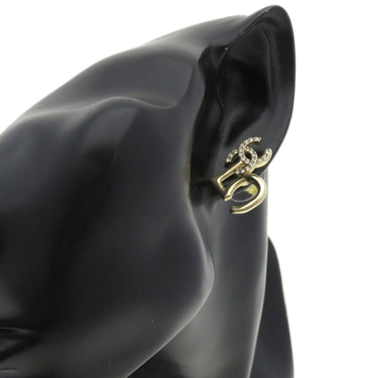 CHANEL Pierce metallic gold COCO Mark 5 Women Used Authentic